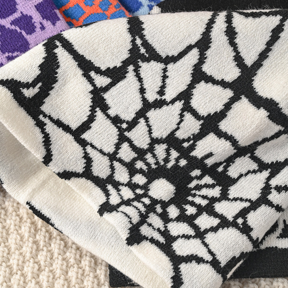 Y2K Spider Web Knit Hat