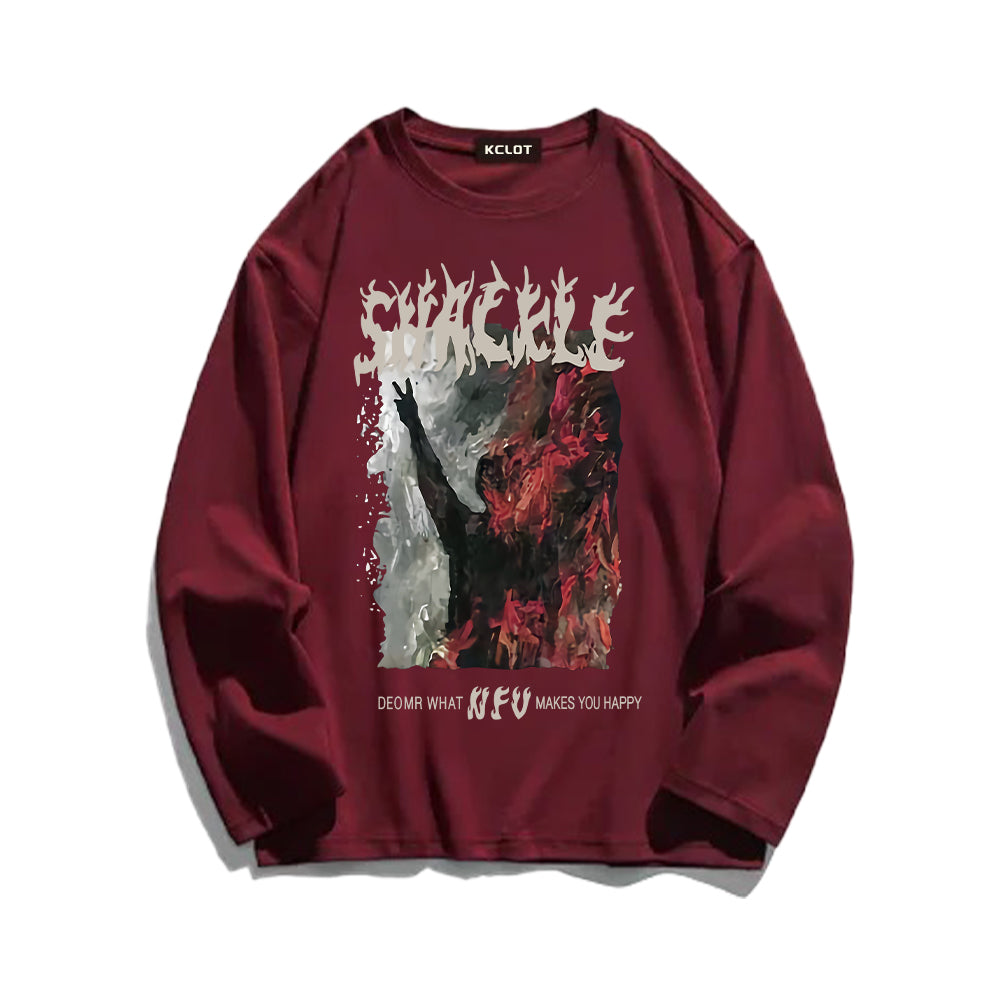 Horny Man Print Long Sleeve Sweatshirt