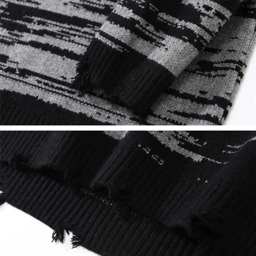 Dark Style Holes And Rough Edges Sweater
