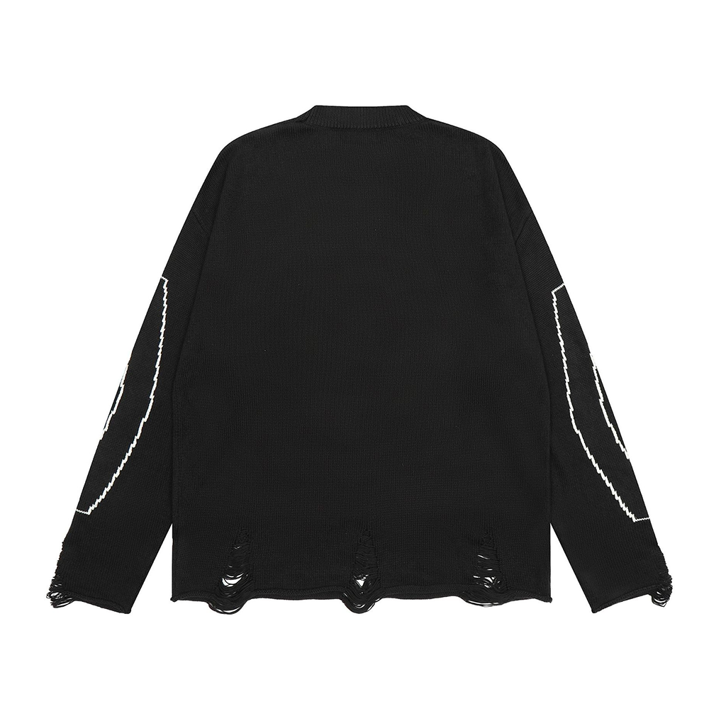 American Retro Hole Cross Sweater