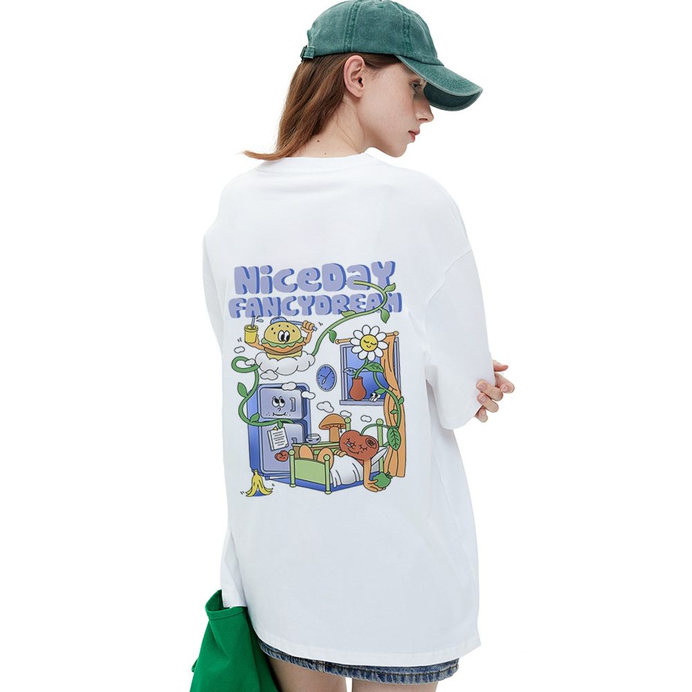 Cute Niceday Cartoon Burger T-Shirt
