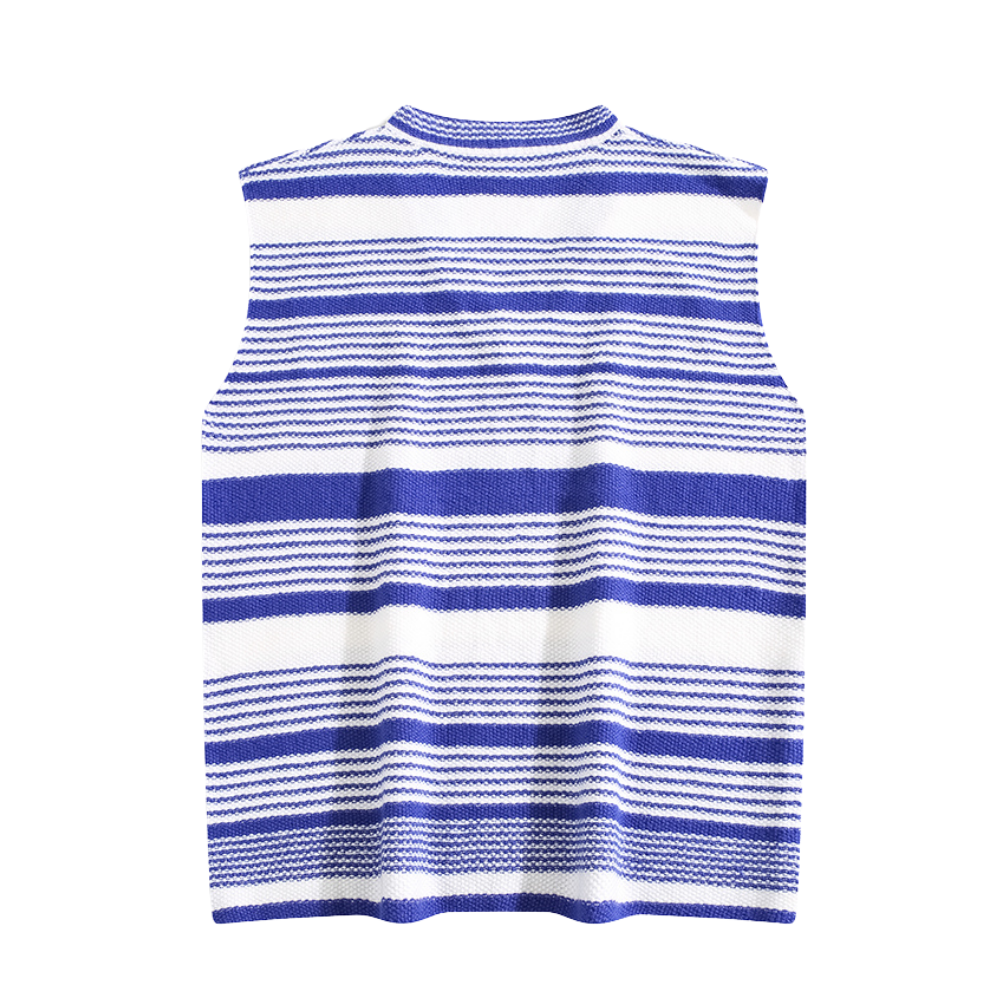 Arctic Fleece Striped Knitted Vest