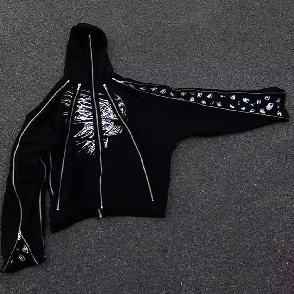 AokLok Dark Harajuku Zipper Hoodie
