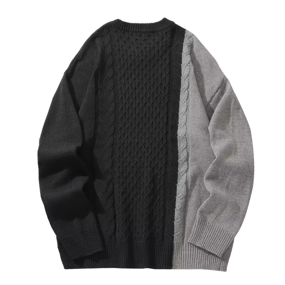 Colorblock  Twist Knit Sweater