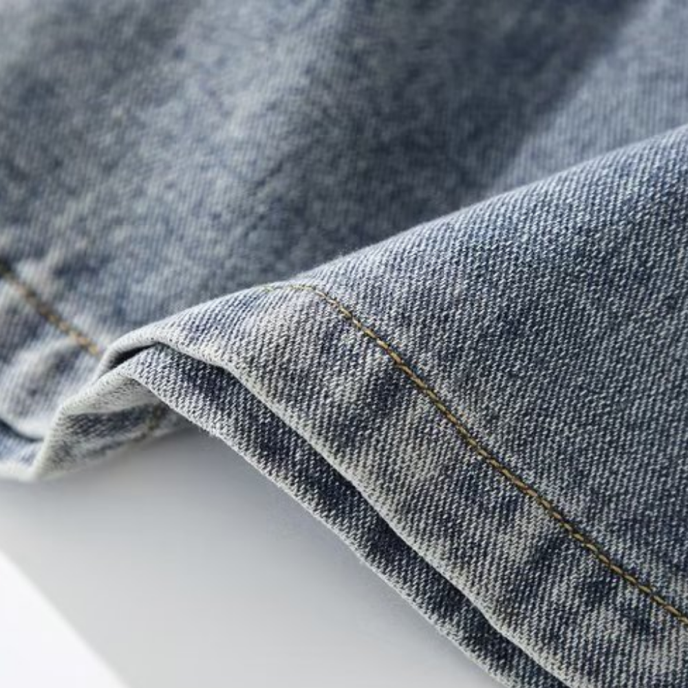 Simple Washed Denim Shorts