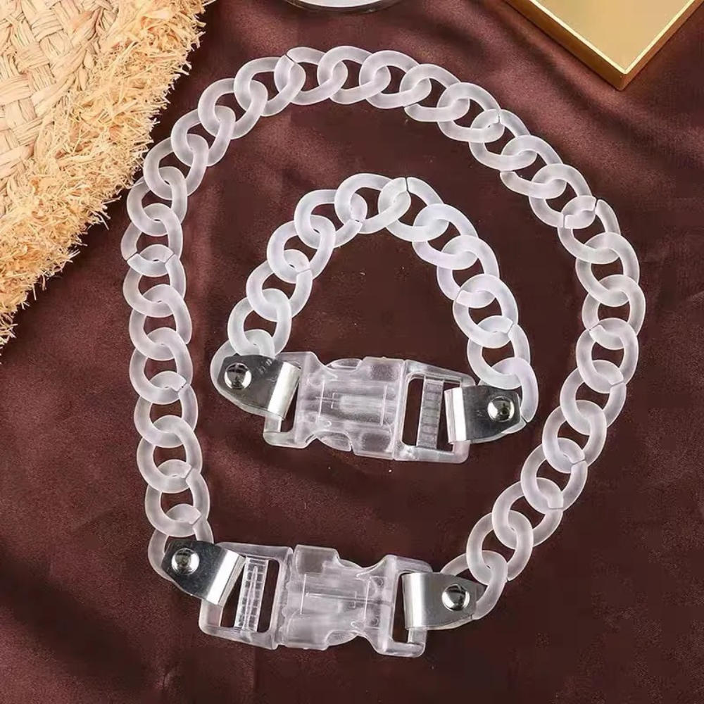 Punck Clear Acrylic Necklace & Bracelet