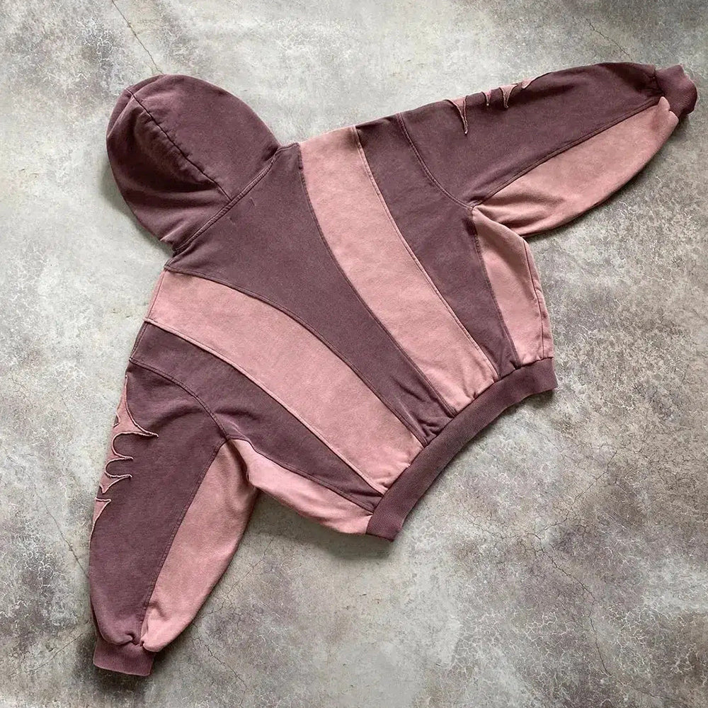 AokLok Heavy Craft Splicing Hoodie