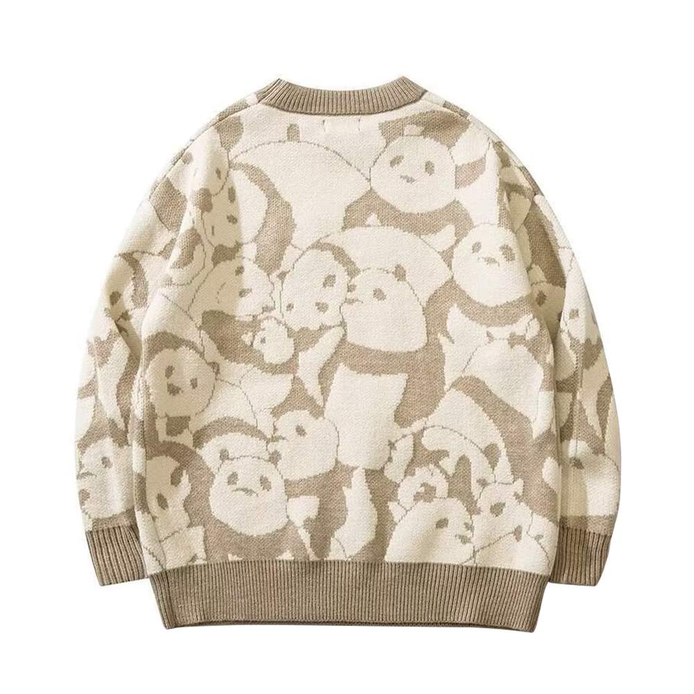Cute Panda Bottom Flower Sweater