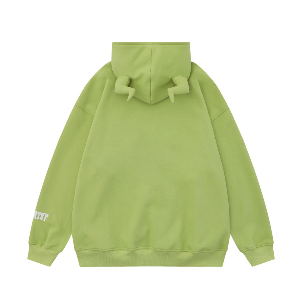 Monster Spider Letter Embroidered Hoodie