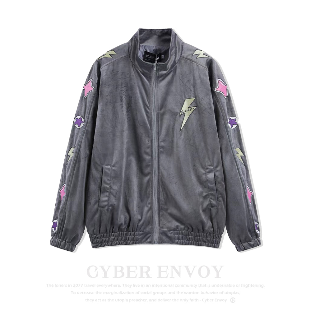 High Street Embroidered Velvet Jacket