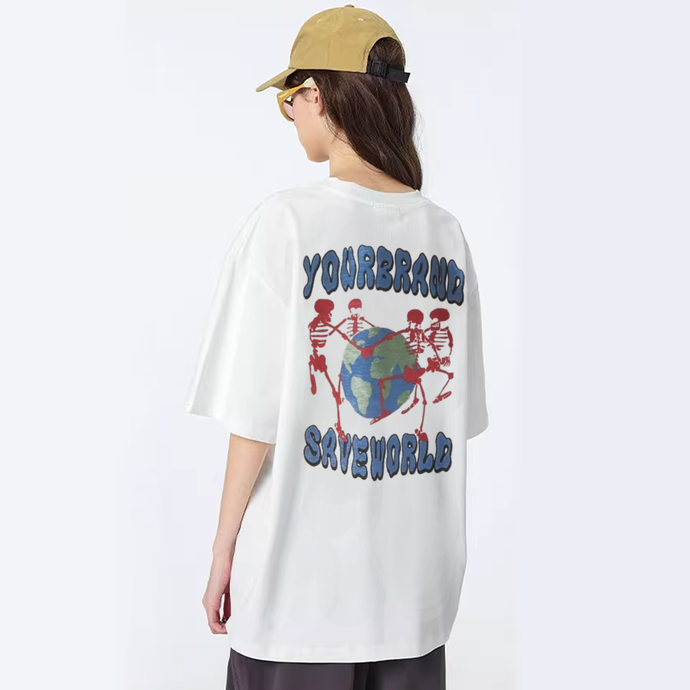 🌍Skeleton Surrounds The Earth T-Shirt