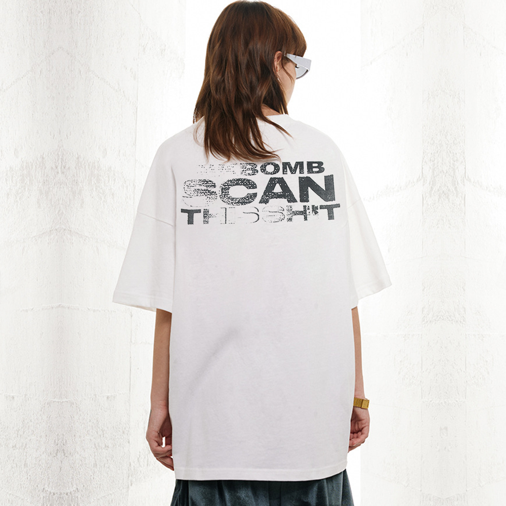 Loose Lettered Cotton T-Shirt