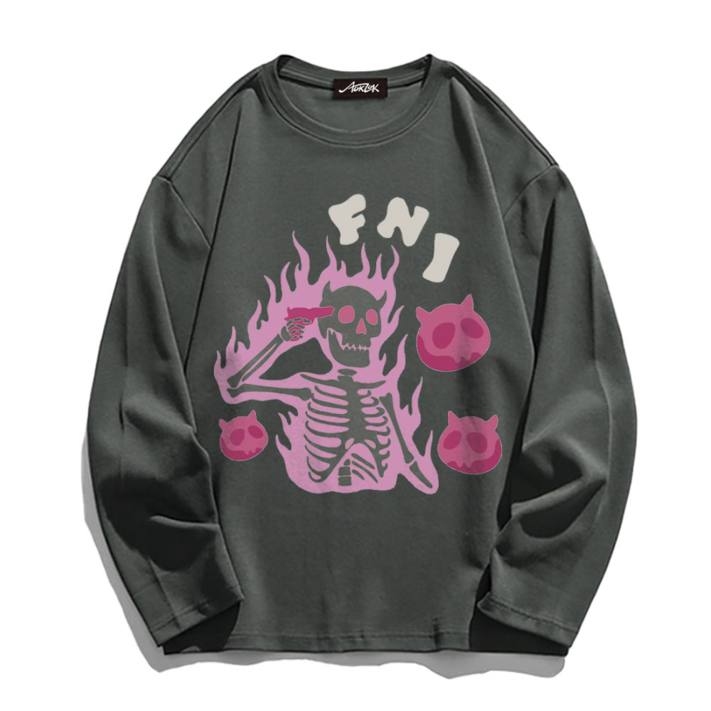 American Suicide Skeleton Long Sleeve Shirt
