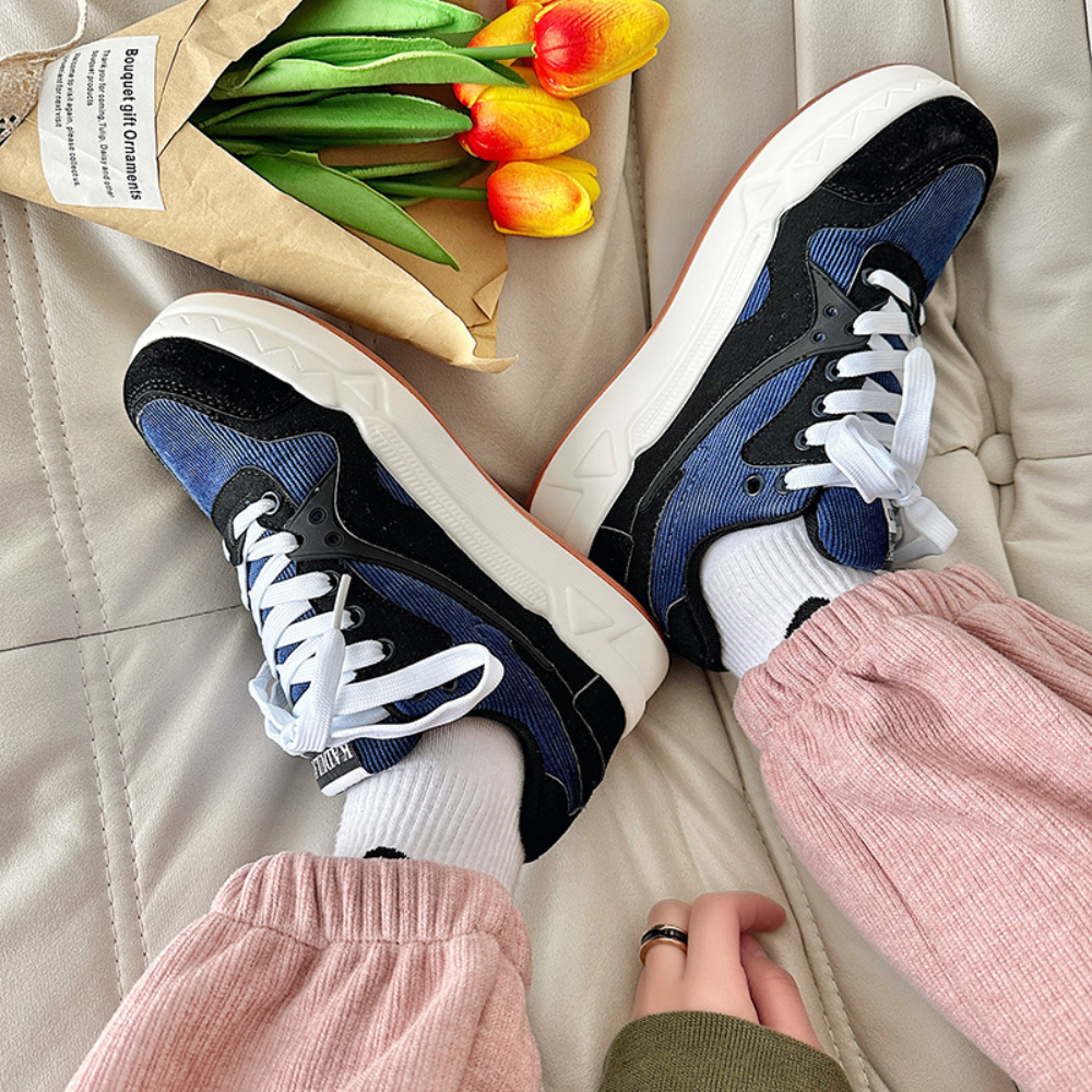 Retro Stitching Platform Loafers