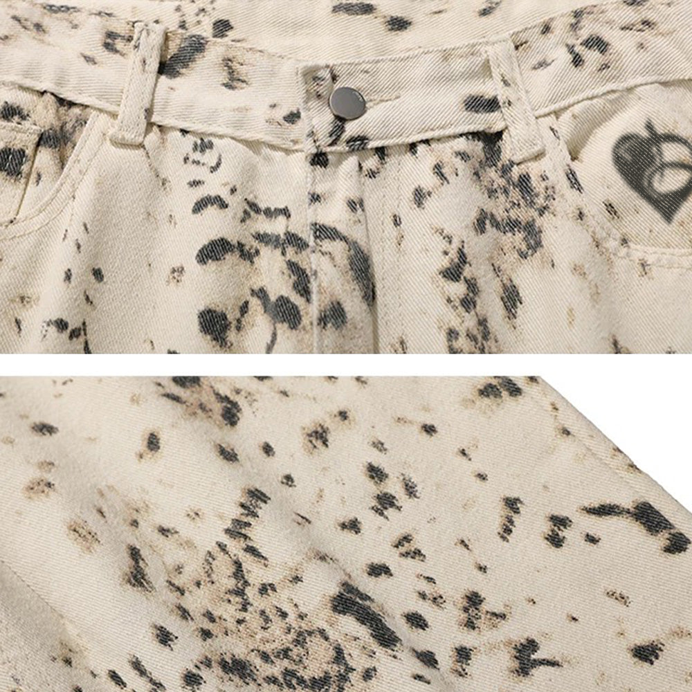 DF Khaki Ink Splash Jeans