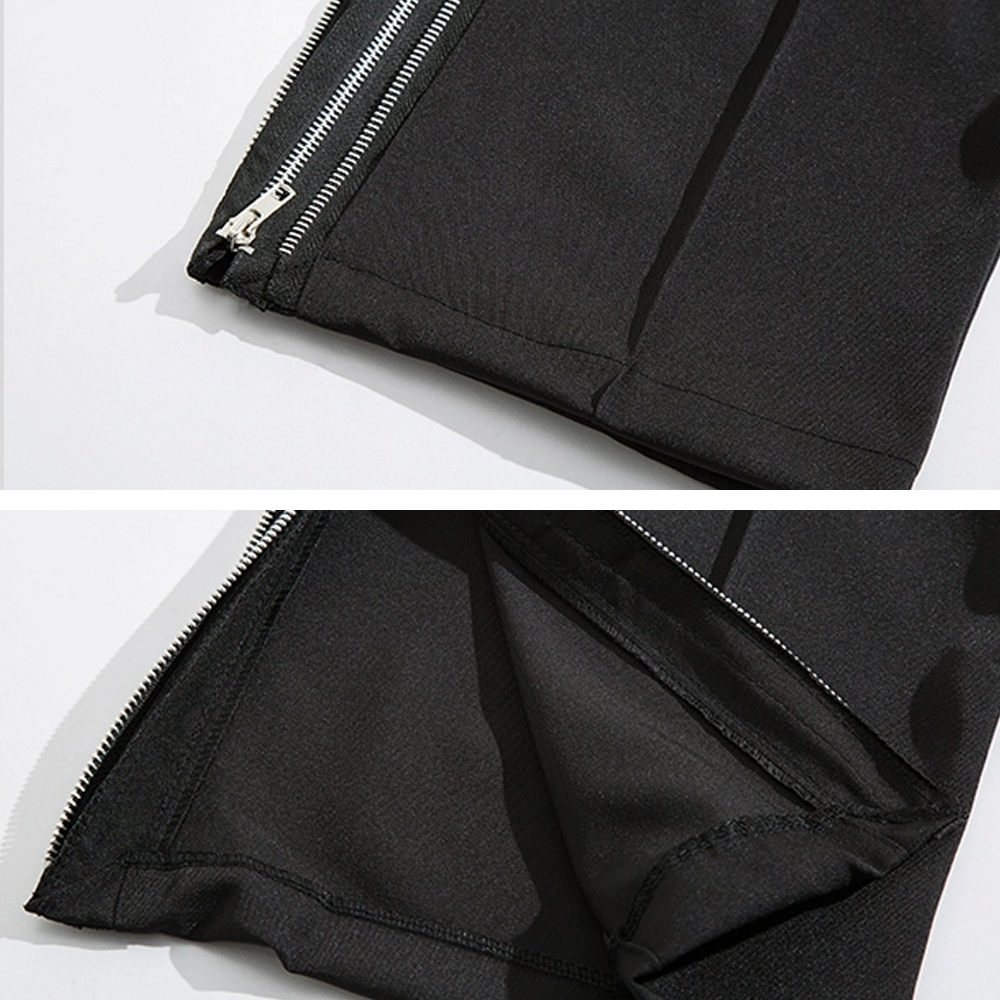 High street Straight Zipper Sweatpants