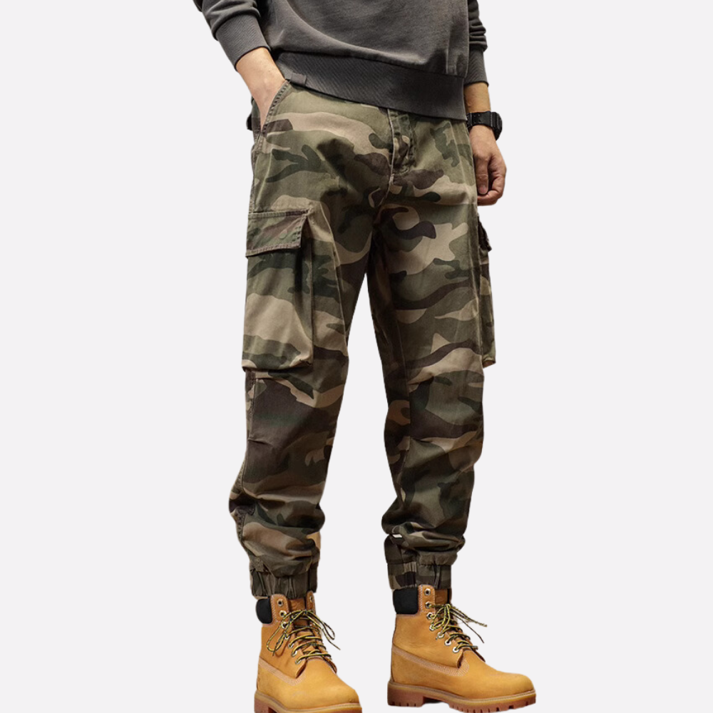 Retro Camouflage Cargo Pants