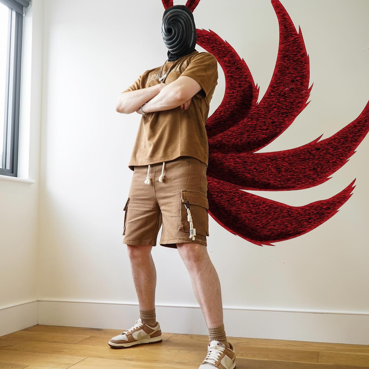 Urban Solid Drawstring Cargo Shorts