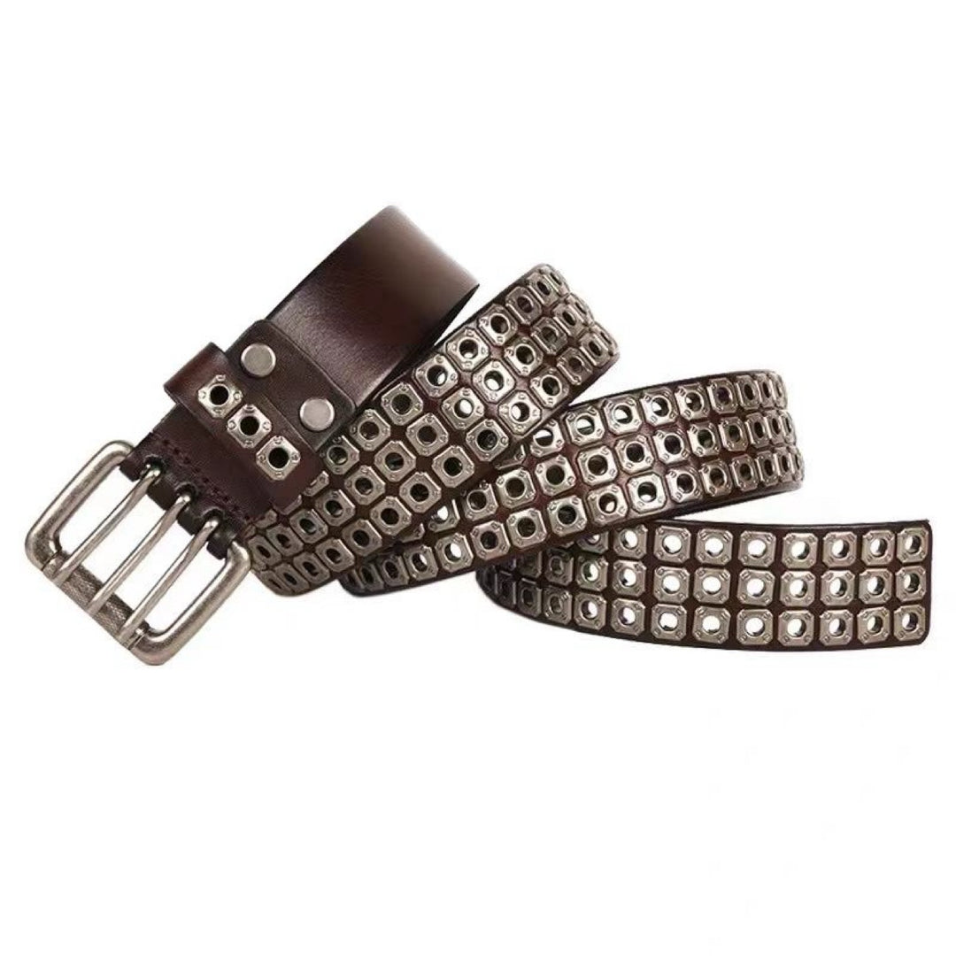 Unseen Echoes Studded Punk Metal Belt