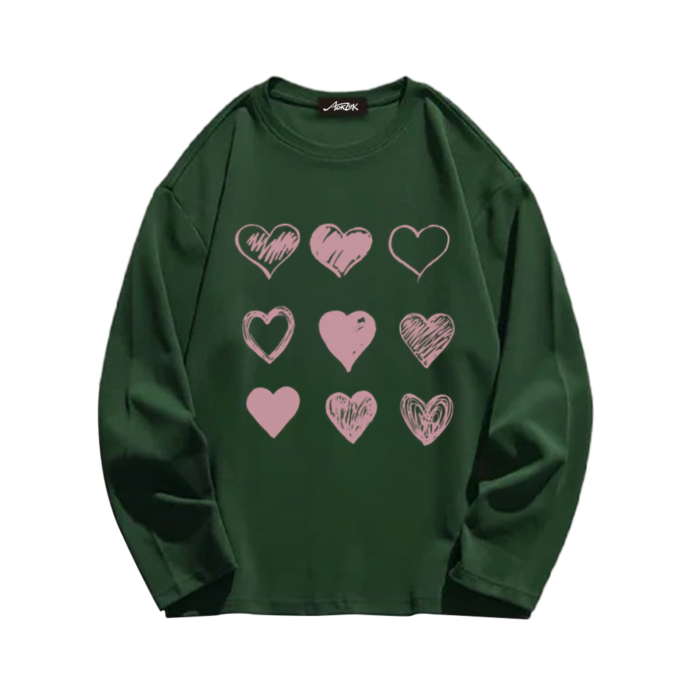 Painting Love Print Long Sleeve Shirt