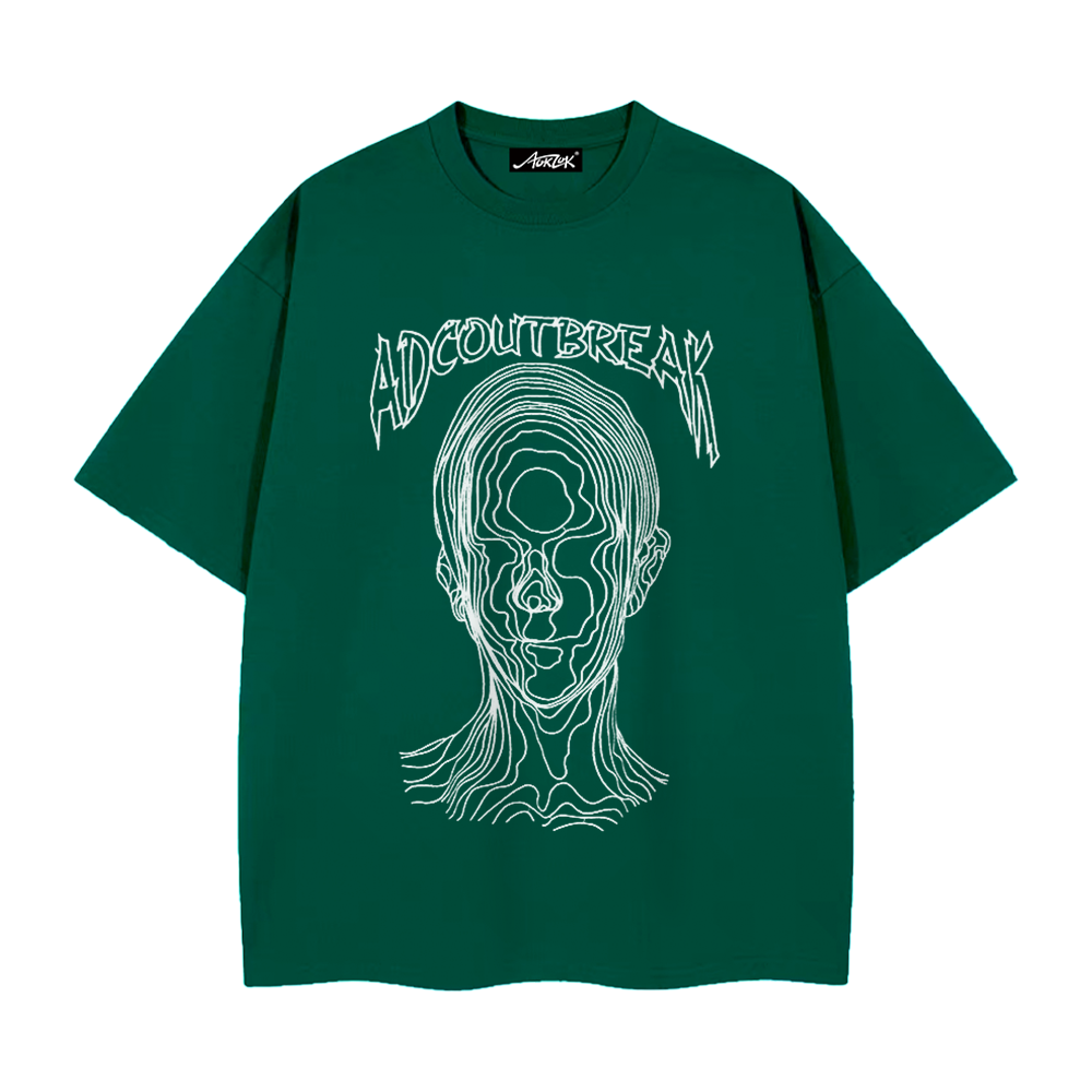Line Face Letters T-Shirt