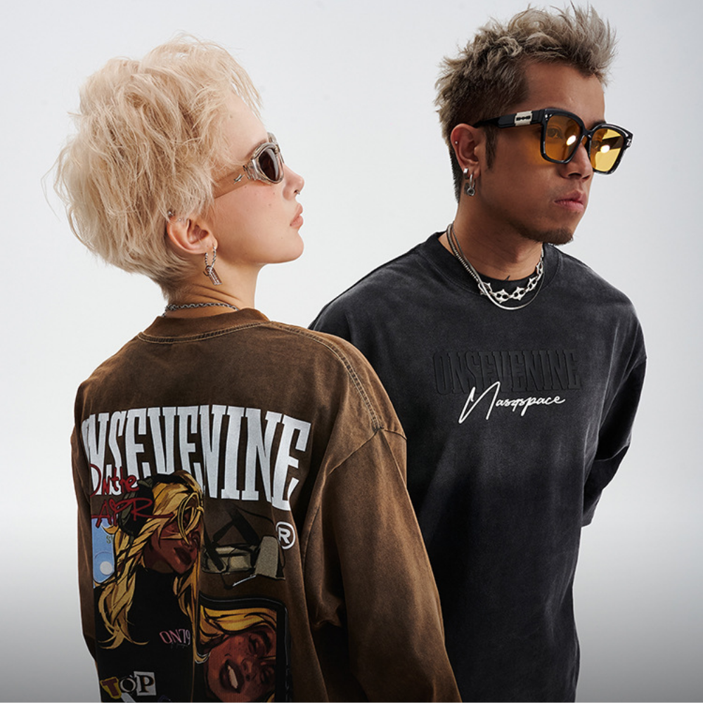 Anime Girl Washed Sweatshirt