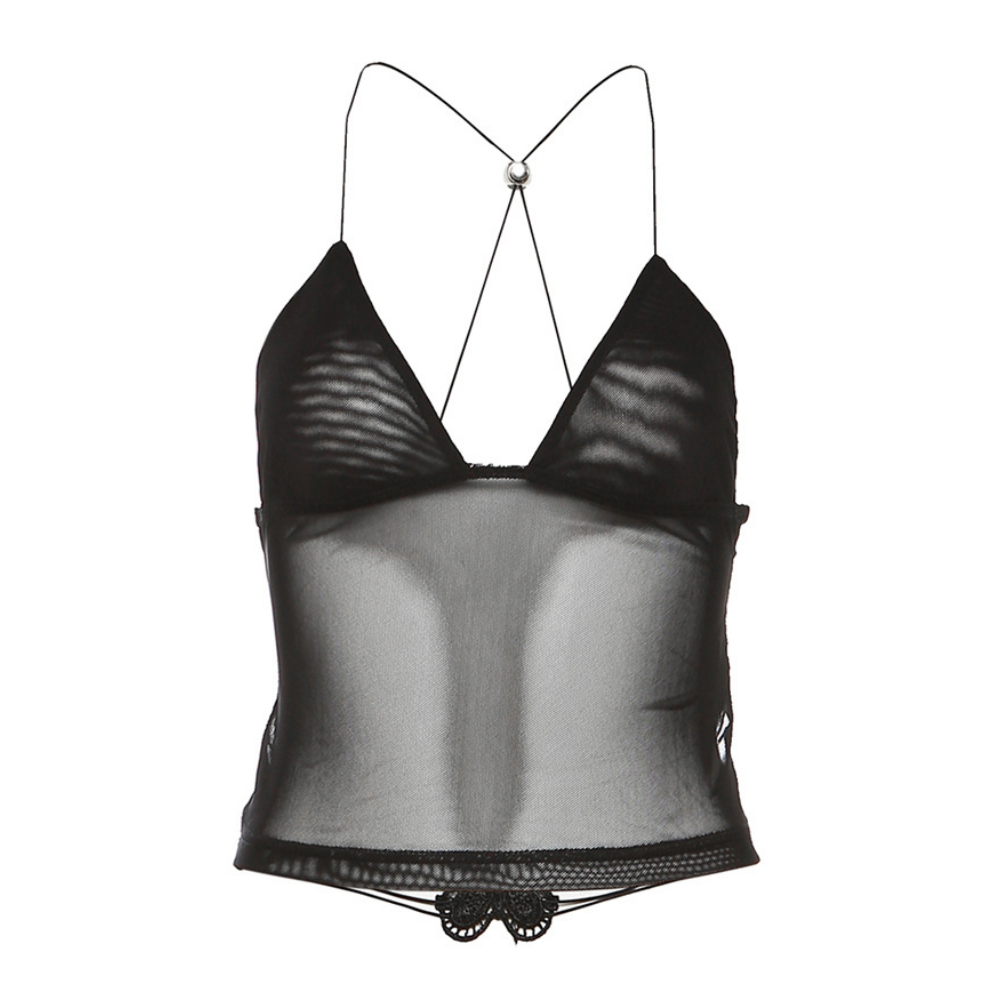 Women's Butterfly Halter Cami Top