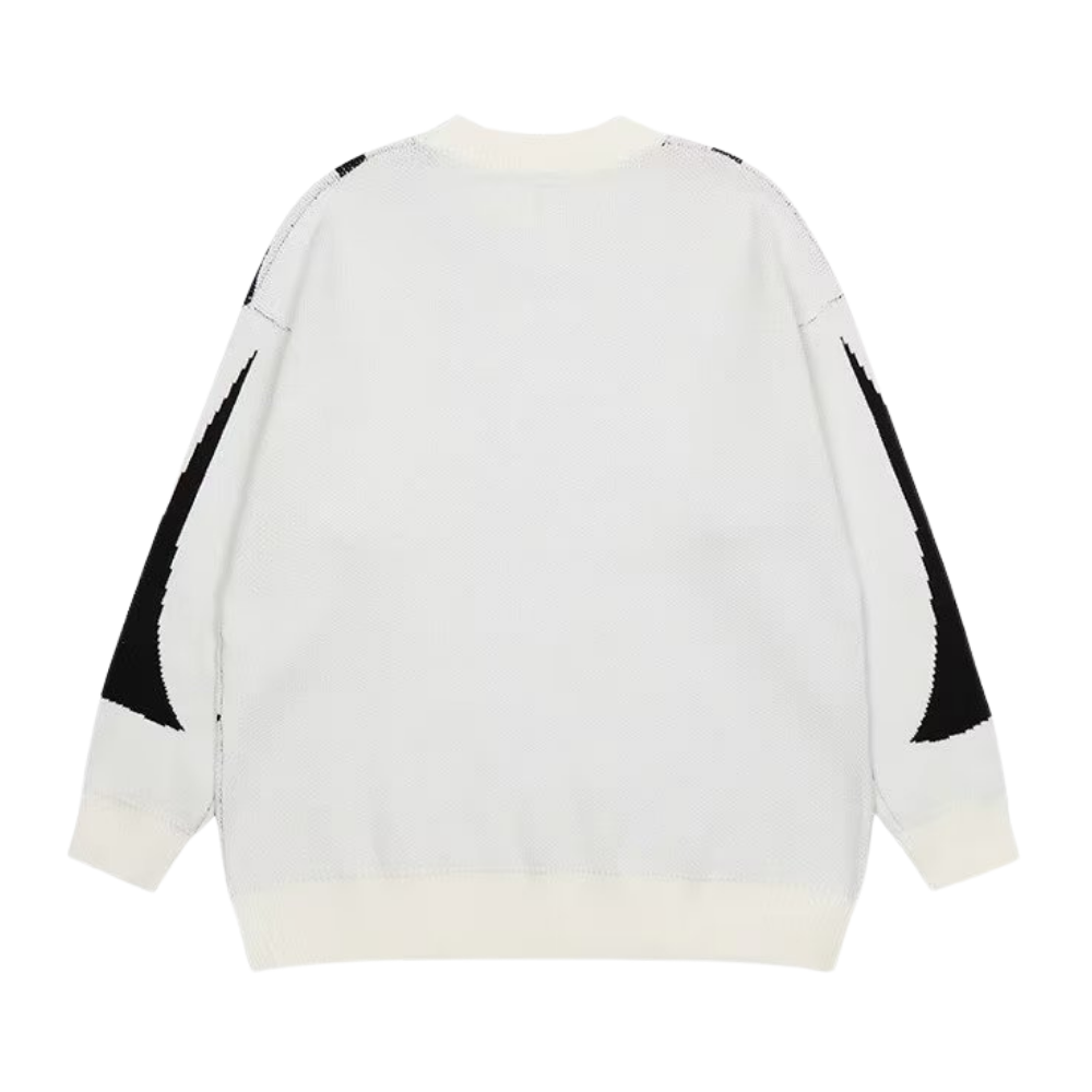 Motorcycle Colorblock Star Sweater