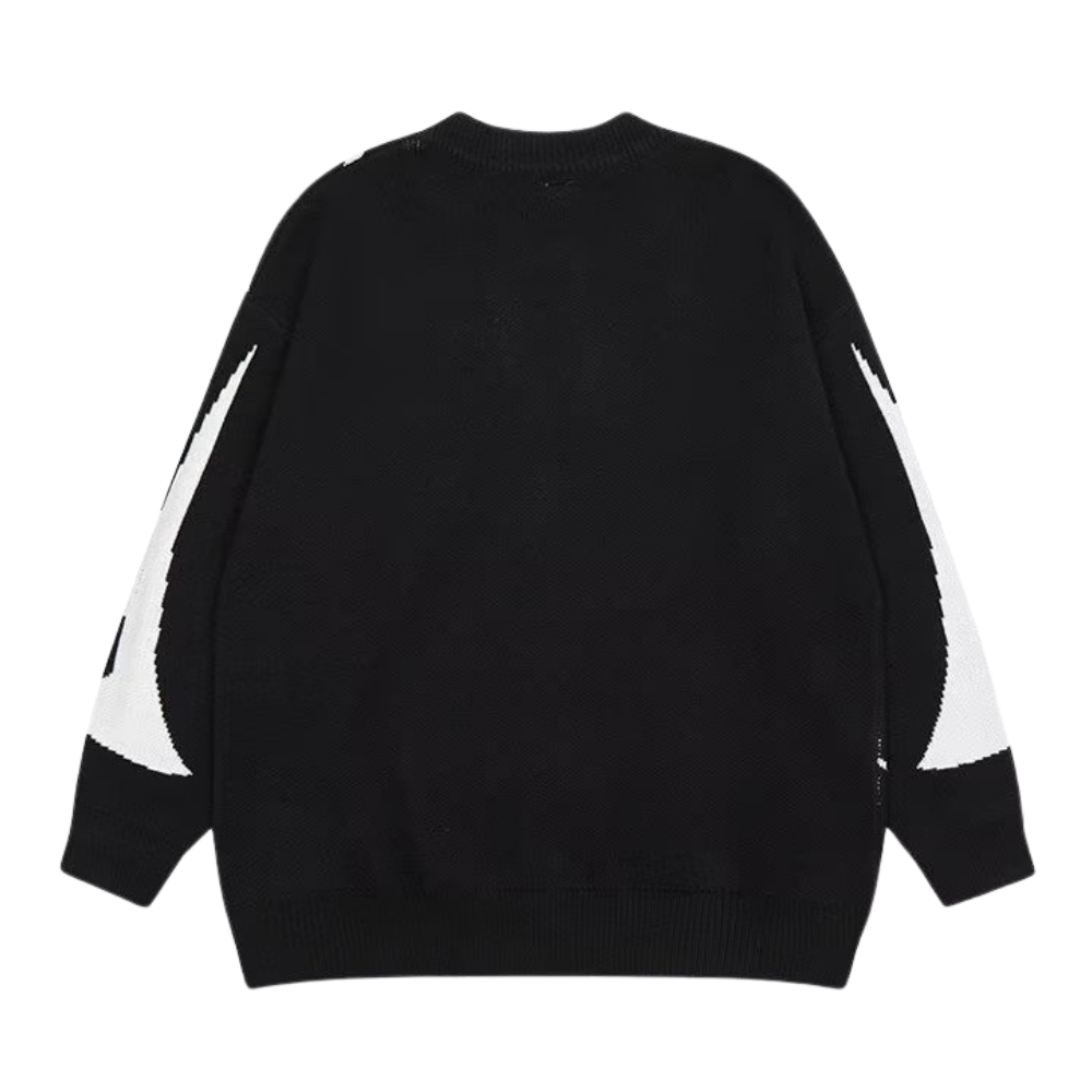 Motorcycle Colorblock Star Sweater