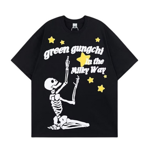 Skeleton Stars Foam Letter T-shirt
