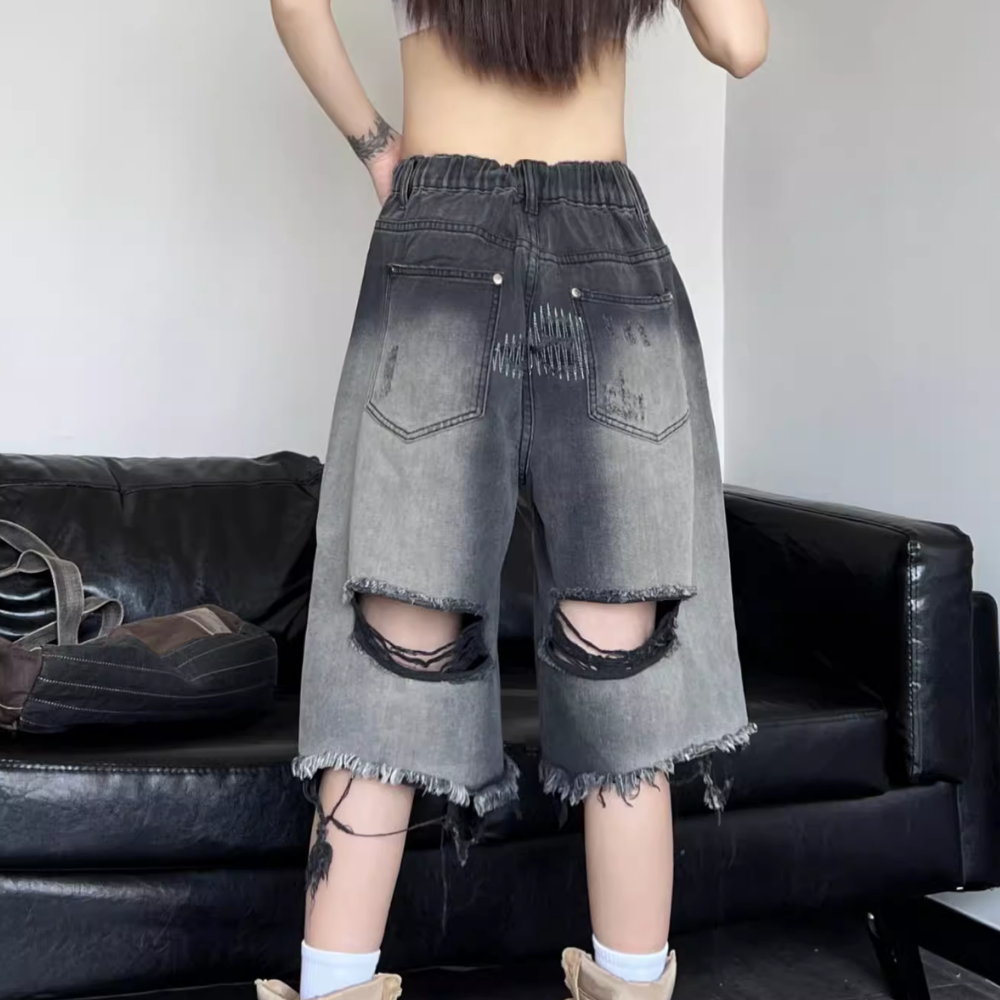 Women's High Street Holed Jorts