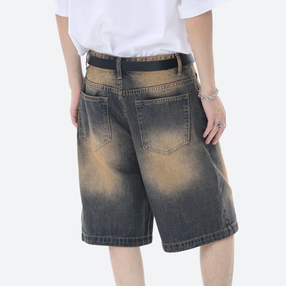 Wasteland Style Denim Shorts