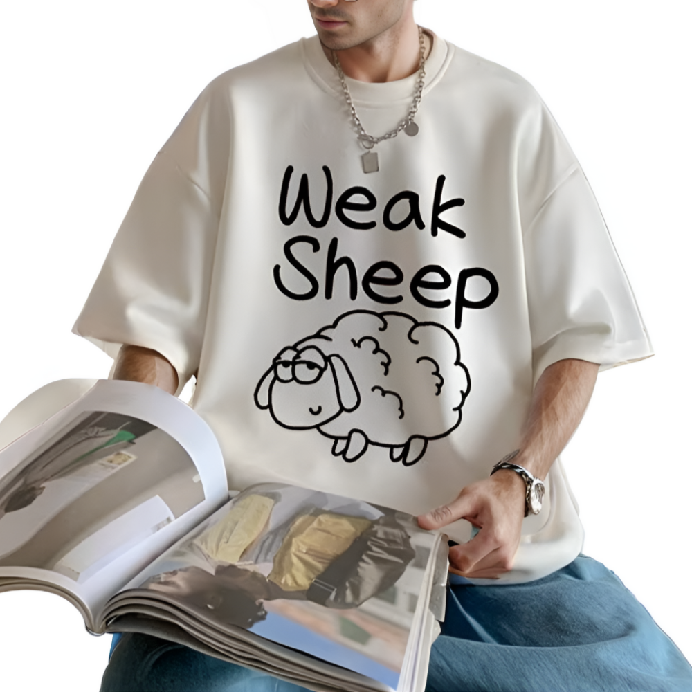 Casual Weak Sheep Suede T-Shirt