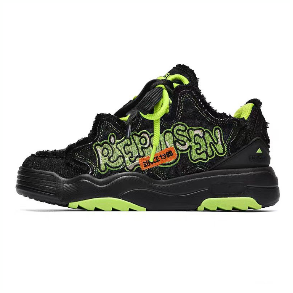 Comfortable Denim Letter Embroidered Sneaker