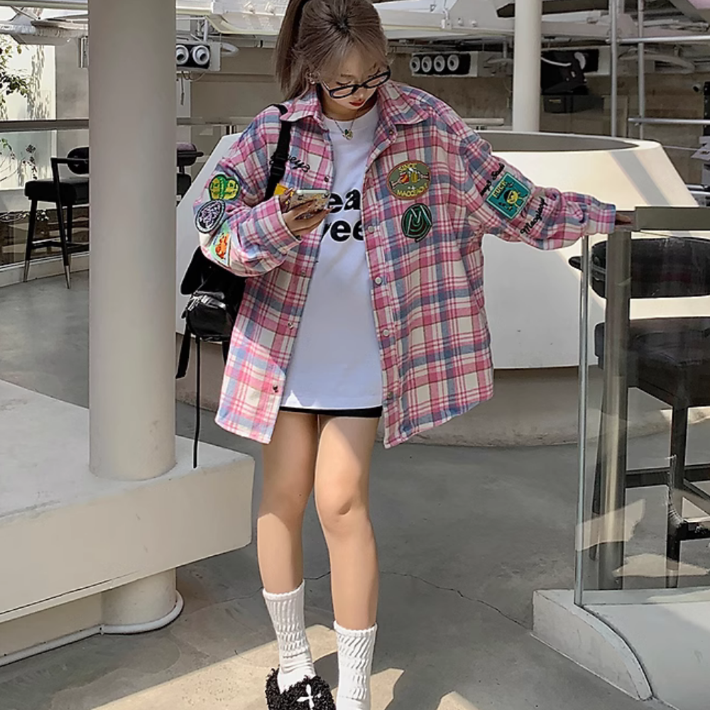 Cartoon Patch Embroidered Shirt