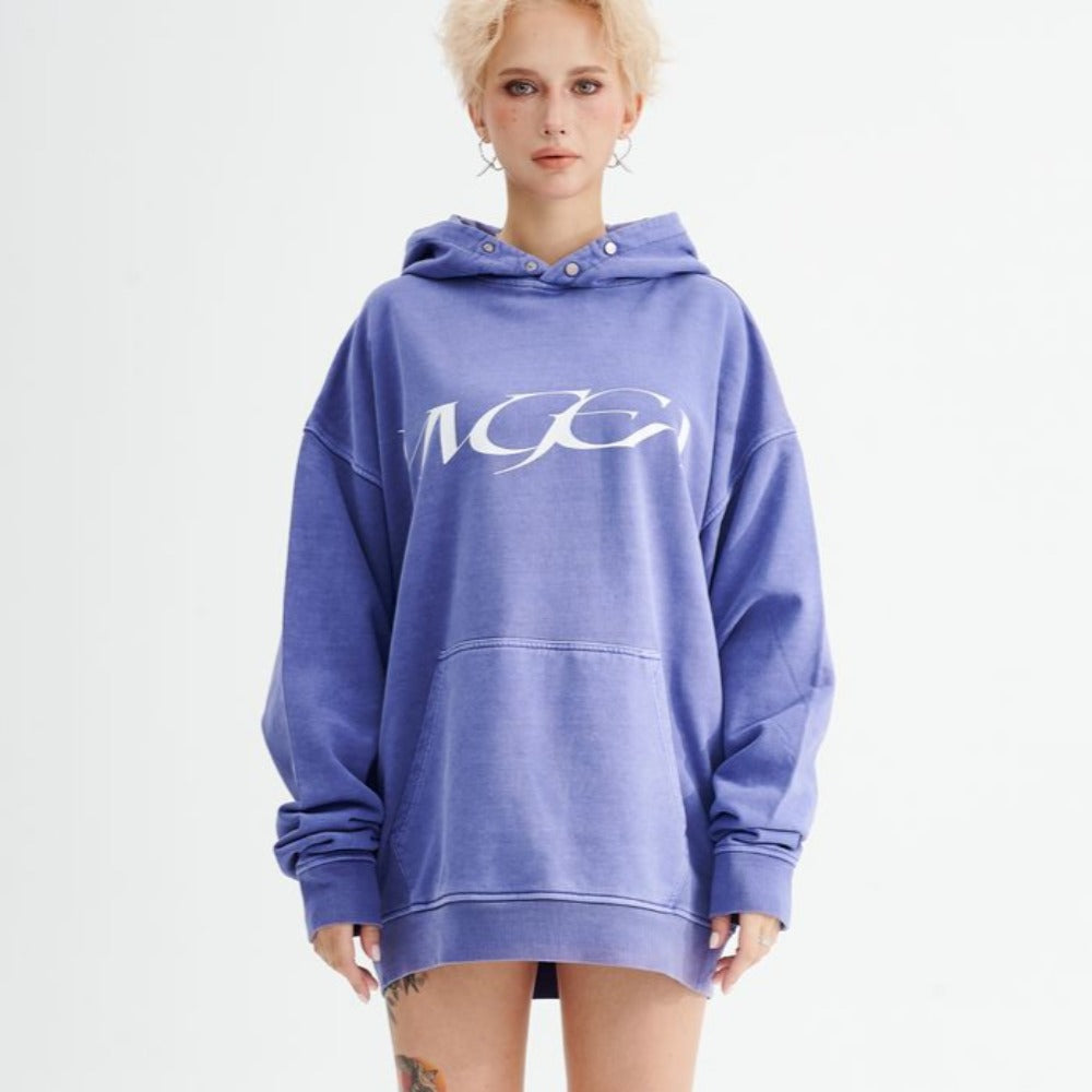 Casual Double Sided Letter Print Hoodie