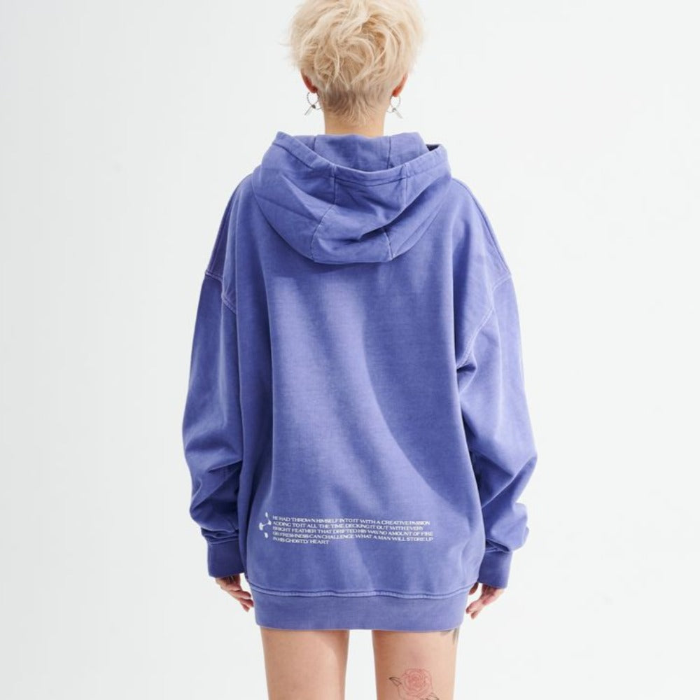 Casual Double Sided Letter Print Hoodie