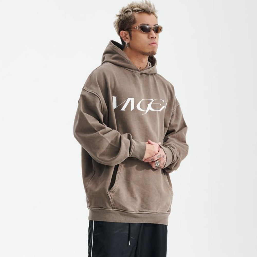 Casual Double Sided Letter Print Hoodie