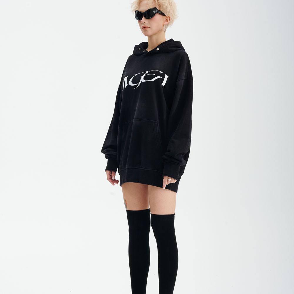 Casual Double Sided Letter Print Hoodie