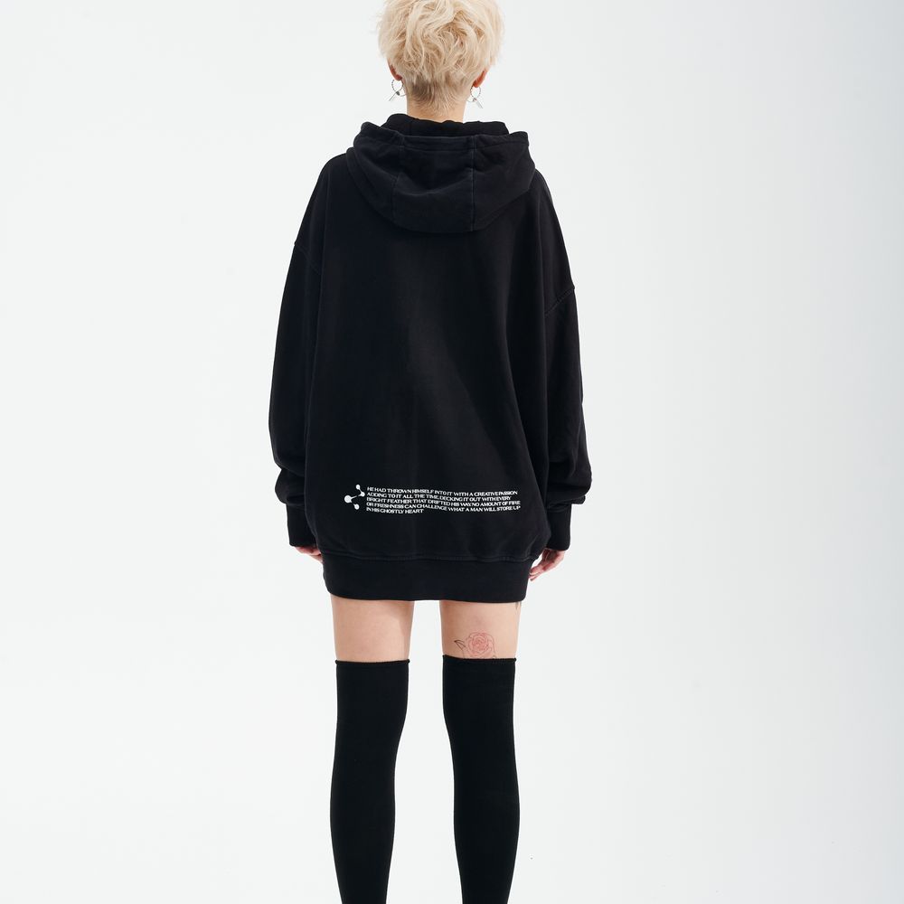 Casual Double Sided Letter Print Hoodie