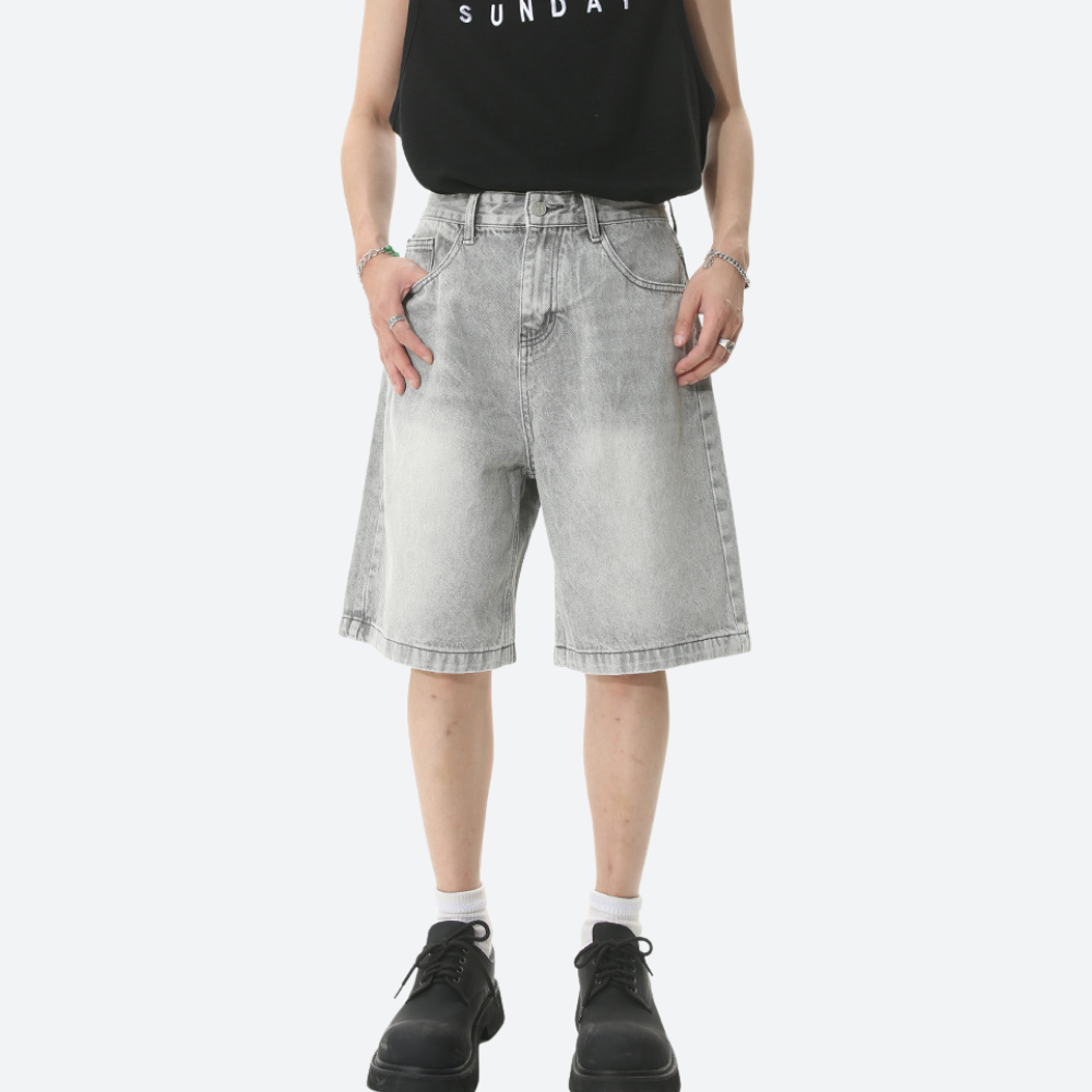 Wasteland Style Denim Shorts