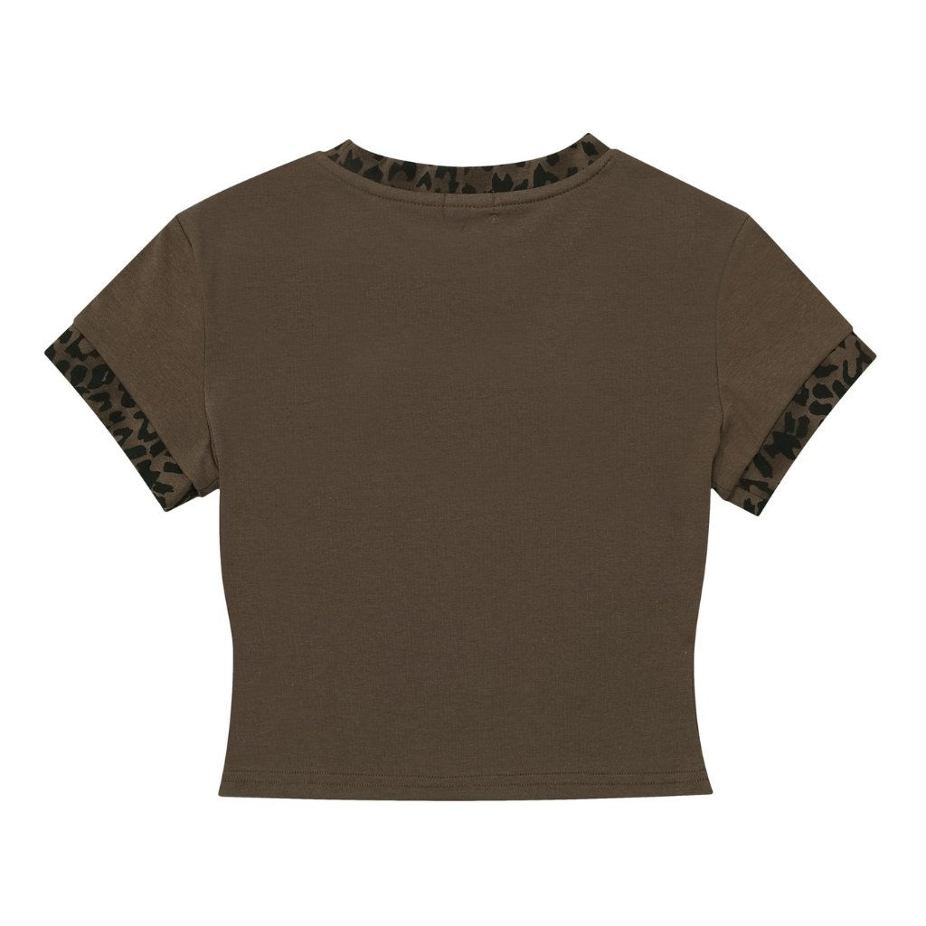 Women's Sexy Leopard Patchwork T-shirt