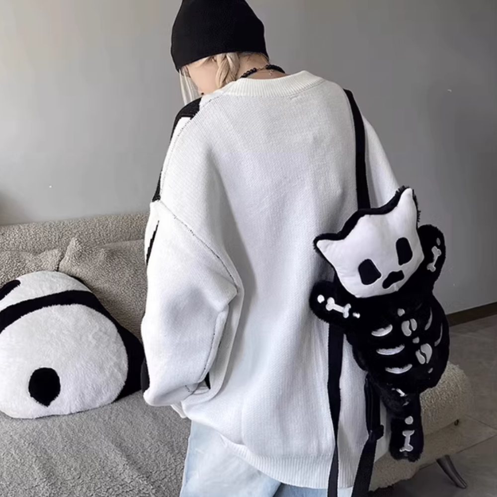 Motorcycle Colorblock Star Sweater