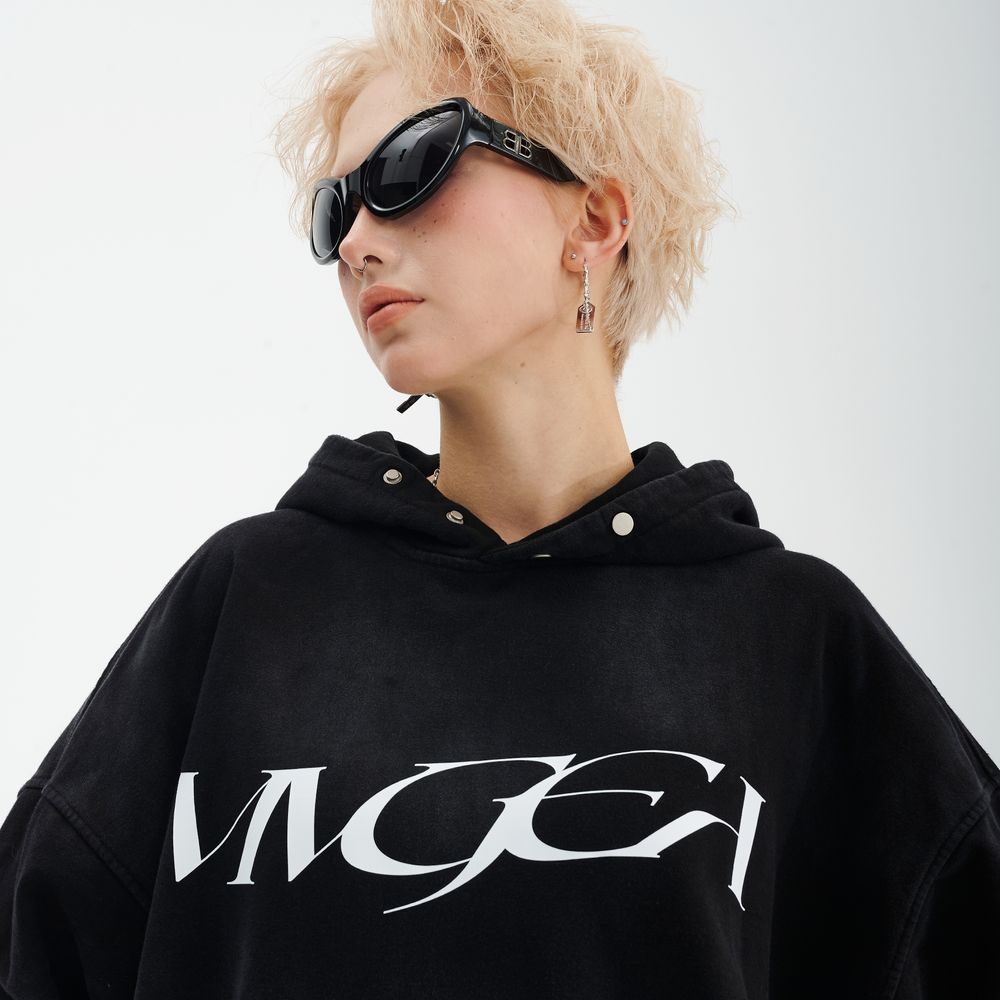 Casual Double Sided Letter Print Hoodie