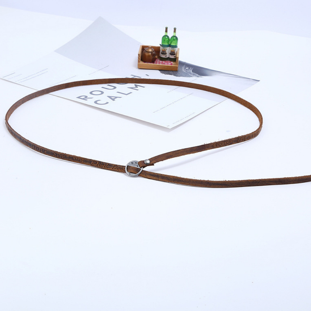 Punk Embossed Leather Bracelet