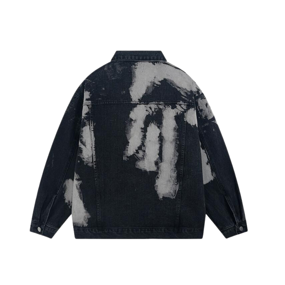 American Tie Dye Washed Denim Jacket