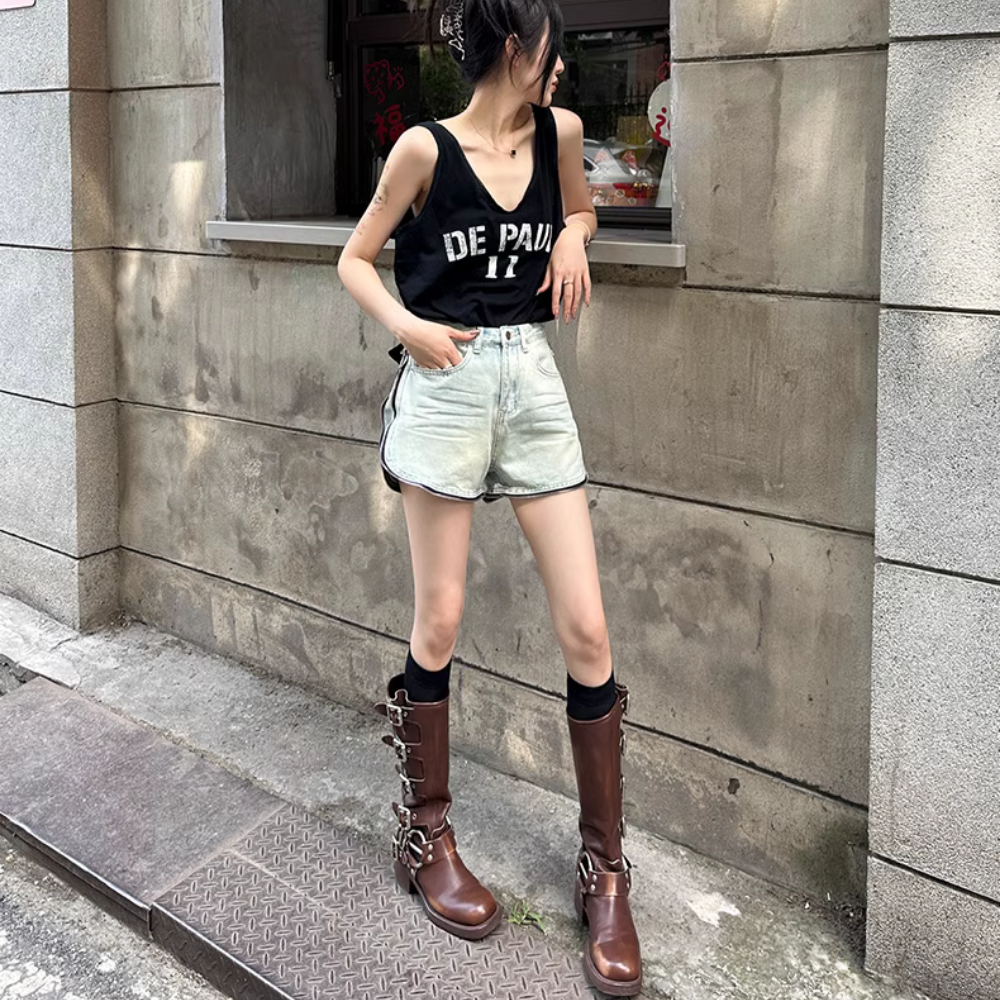 Women's Sexy Side Zip Shorts