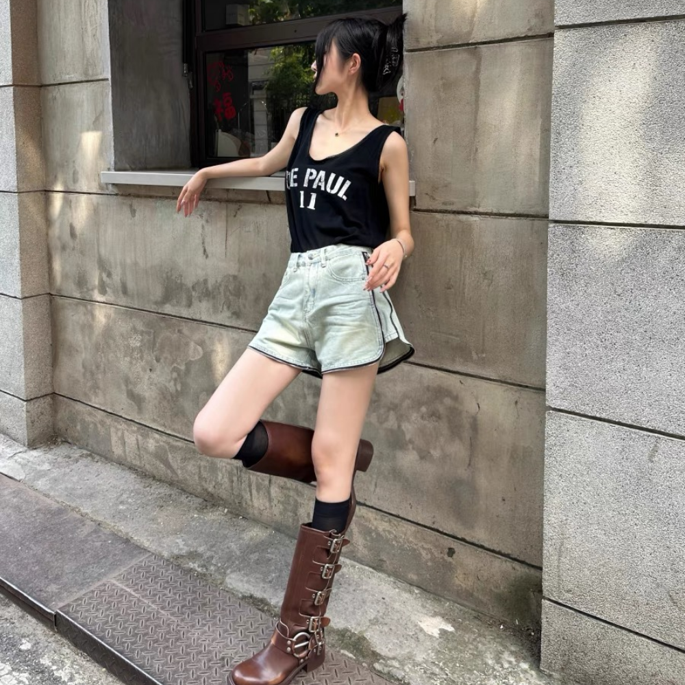 Women's Sexy Side Zip Shorts