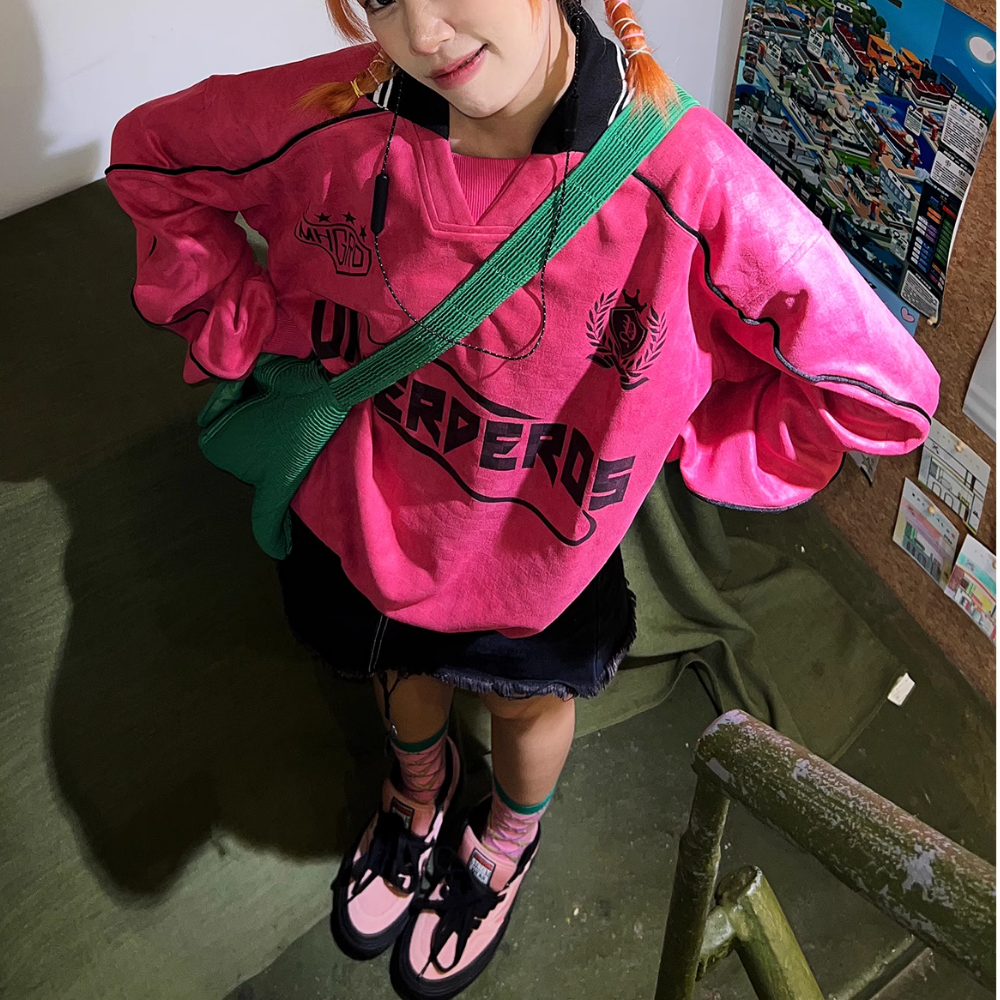 High Street Cool Lapel Sweatshirt