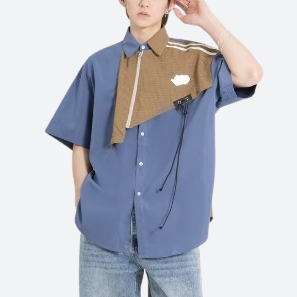 Japanese Drawstring Collar Shirt